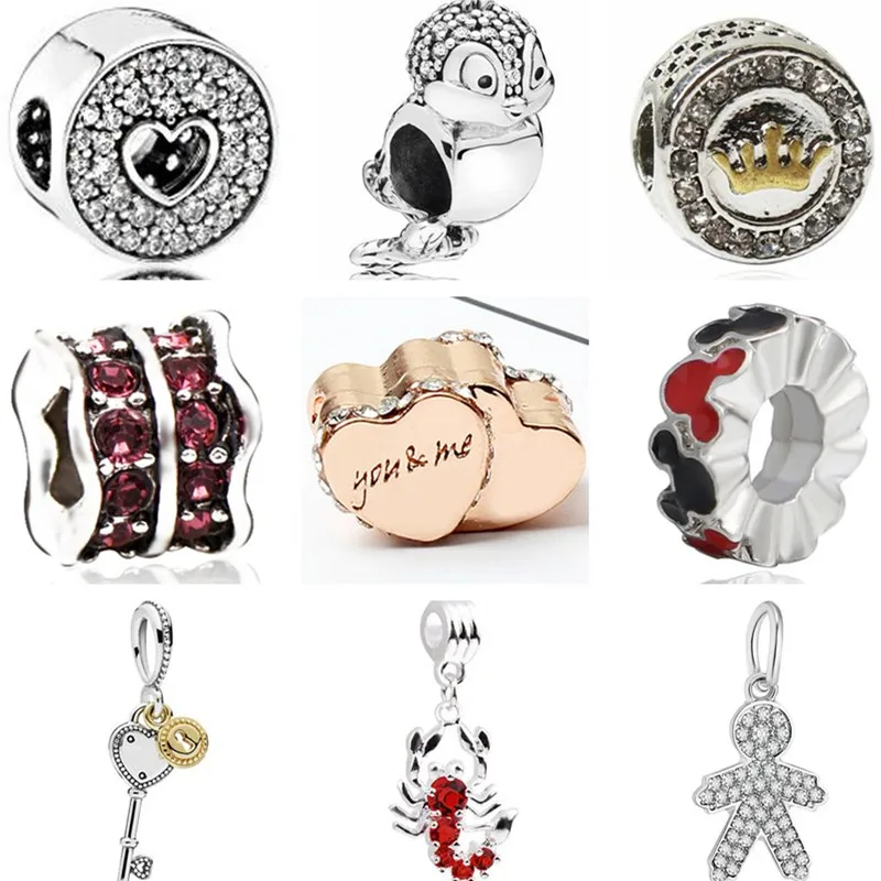 Эмаль замок обезьяны бант Шаньтоу мальчик Кристалл шармы Бусины Fit Pandora Браслеты