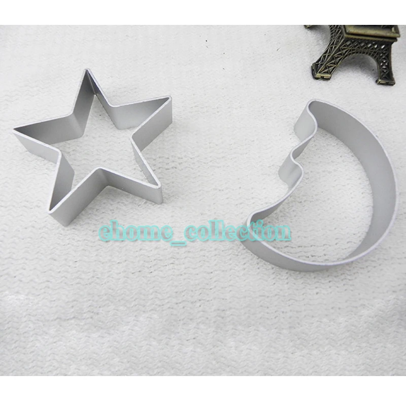 2 шт Луна и звезда форма металла формочка для печенья конфеты печенья формы кондитерские инструменты для выпечки конфеты из сахара