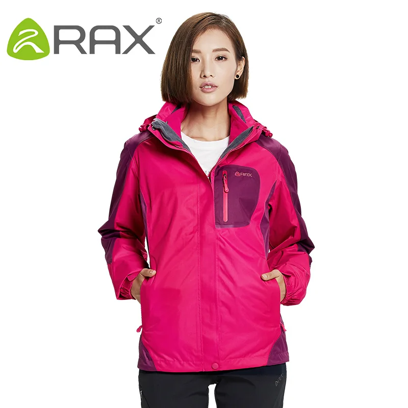 Rax Hiking Jackets Men Waterproof Windproof Warm Hiking Jackets Winter Outdoor Camping Jackets Women Thermal Coat 43-1A062