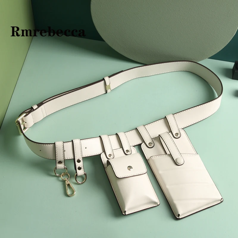 

women high quality waist bag mini credit card holder white bags pack man casual functional money phone belt bag black fanny