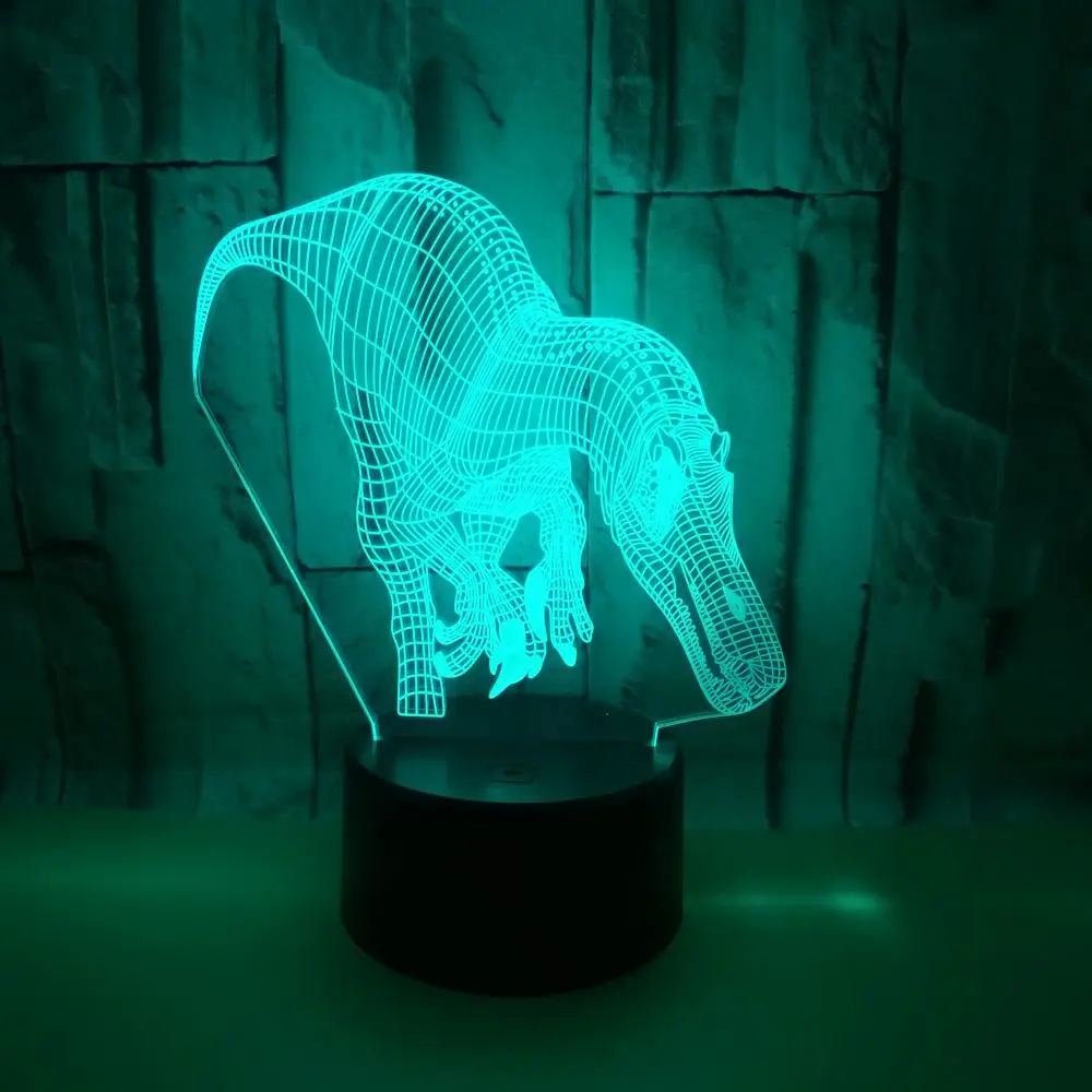 3d лампа динозавра Lampara сравнению Veilleuse Powerbank Decoracao кварто подарок светодиодные
