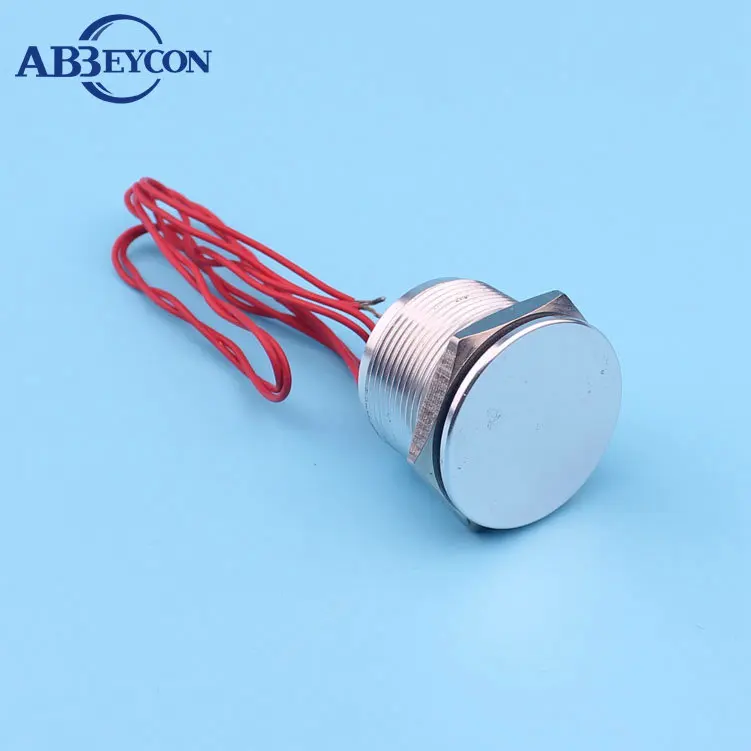 

Abbeycon 25mm Self-locking IP68 Off-On Waterproof Aluminium Anodized Flat Head NO 300mm Touch Push Button Piezo Sensor Switch