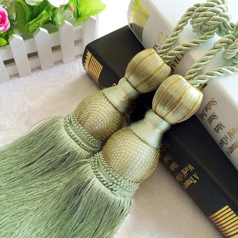 

1Pair Accessories for Curtains European Tassel Curtain Hangings Ball Decorative Tieback Brushes decor Curtains Holders CP063-30
