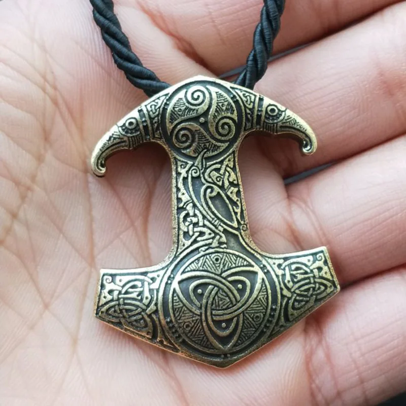Odin кулон с вороном Vikingos Тор молот Мьёльнир Triskele троица Викинг ювелирное ожерелье Valknut Vegvisir Руна славянская викинга