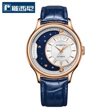 2018 Muhsein medal mechanical mens watch waterproof genuine leather male watch shopping