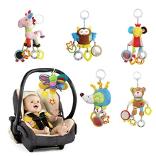 Buy Baby Butterfly Stroller Rattles Infant Crib Mobile Plush Handbell Toddler Musical Doll Bed Hanging Toys with Teether WJ583 Free Shipping