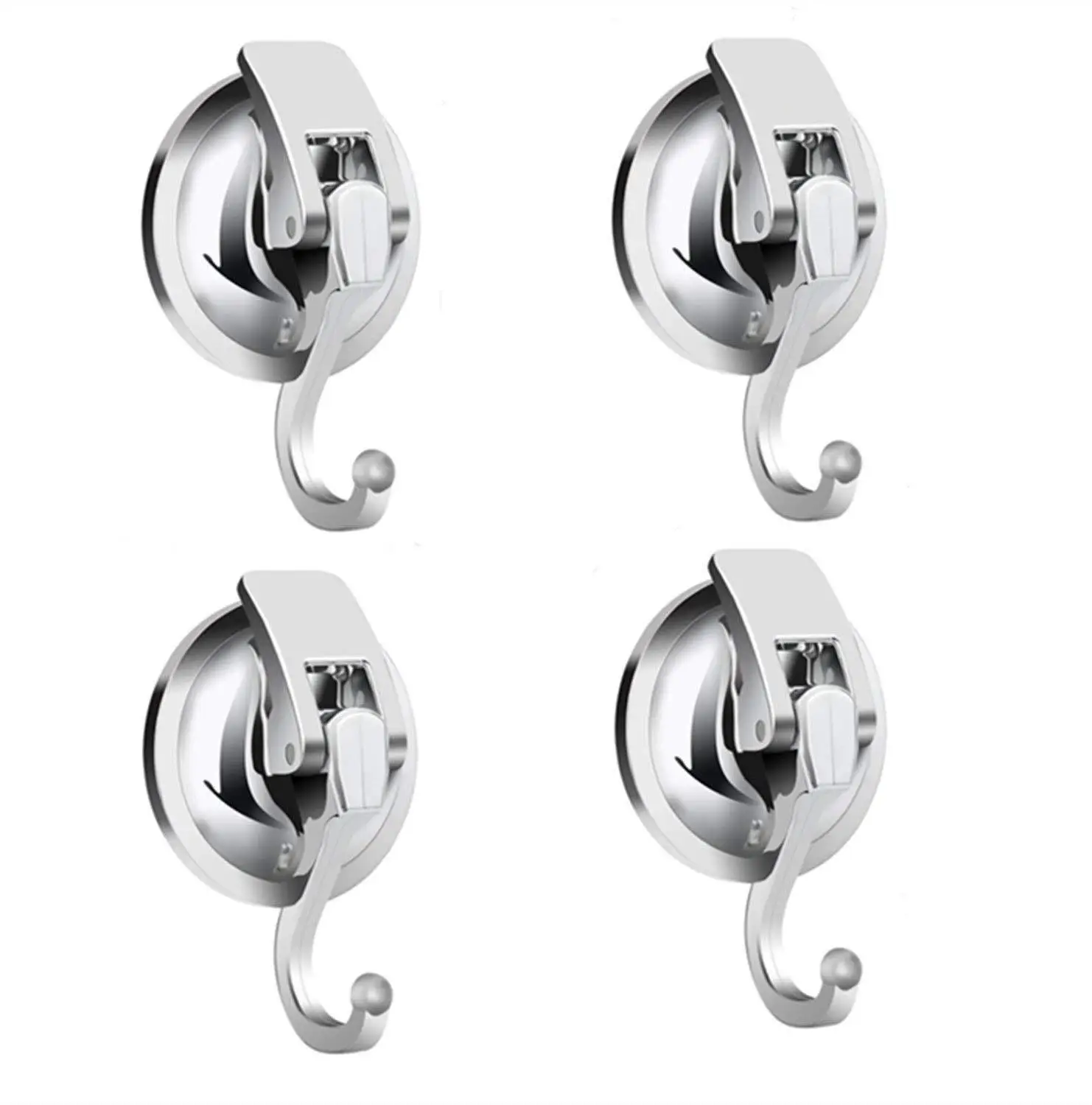 

Heavy Duty Vacuum Suction Cups Hooks (4Pack) Specialized for Kitchen&Bathroom&Restroom Coat Door Organization
