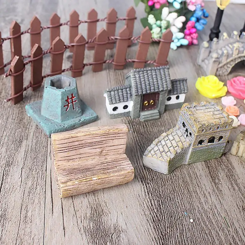 49 шт./компл. микро пейзаж дома бонсай DIY Кукольный дом модель суккуленты декоративный волшебный сад миниатюры Террариум фигурки