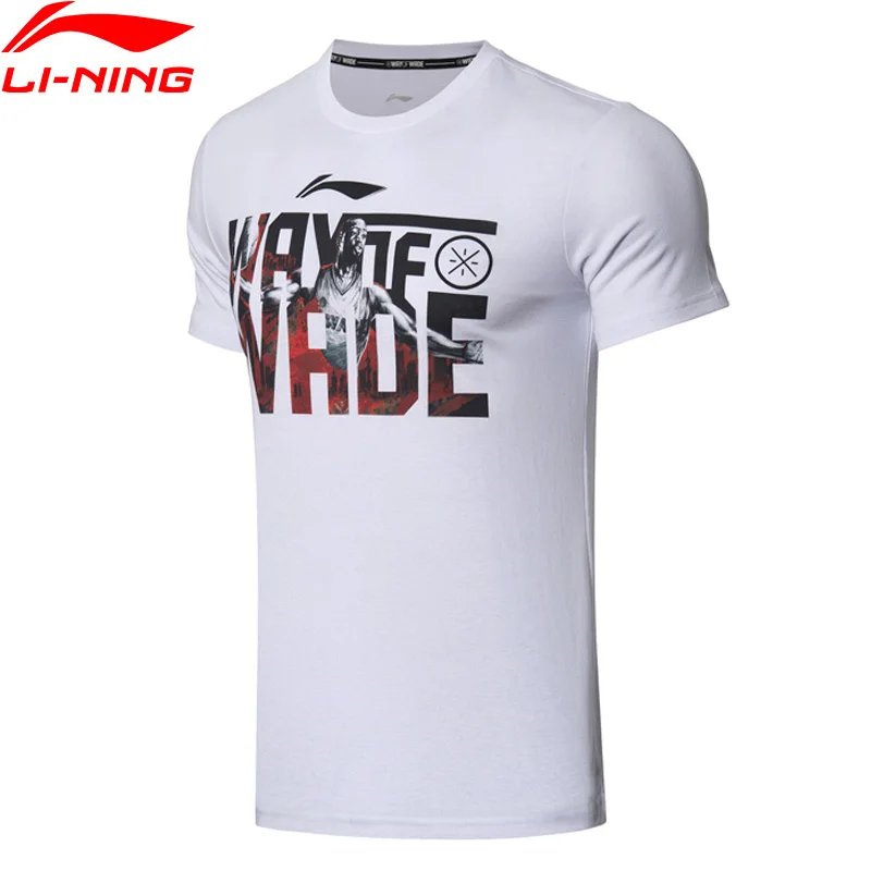 

Li-Ning Men Wade Basketball Printing Jersey 100% Cotton Breathable Regular Fit LiNing Comfort Sports T-Shirt AHSN915 MTS2838