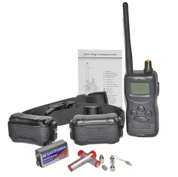 

10Sets DHL 1000M For 2 Dogs Training Collar Rechargeable Waterproof Remote Shock Collars Vibrate & Electric Petrainer PET900B2