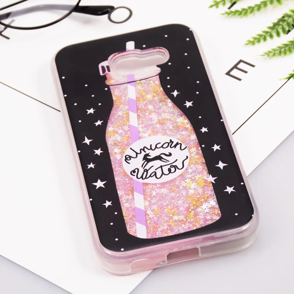 Reaoom for Samsung Galaxy A5 2017 Case Glitter Dynamic Liquid Colorful Star Quicksand Bottle Unicorn Cover for Galaxy A5 2017    (5)