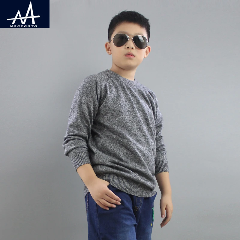 Winter Sweater Children Cotton Solid Teen Boy 10 12Y Thicken Warm