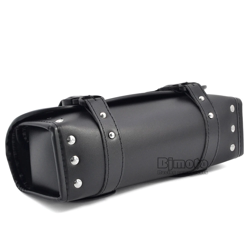Bolsas de Armazenamento Bolsa de Bagagem Bolsa de Couro do Plutônio Nova Motocicleta Frente Garfos Bolsas Sissy Barra Ferramenta Scooter Guiador Ajustável 5 bolsa de bagagem ajustável saco de couro do plutônio