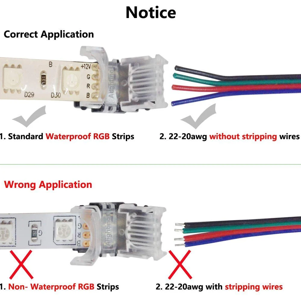 2pin 4pin 5pin 6Pin светодиодный разъем полосы для провода или полосы для соединения полосы использовать терминал для RGB RGBW RGB+ CCT светодиодные ленты 5 шт