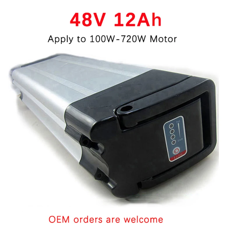 48V 12Ah 500W комплект литий-ионных батарей для электровелосипеда Серебряная рыба Для