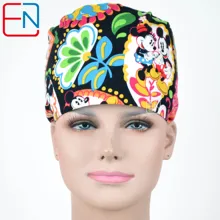 Hennar женские хирургические шапки с принтом маска хлопок медицинские шапки регулируемые стоматологические хирургические головные уборы маски
