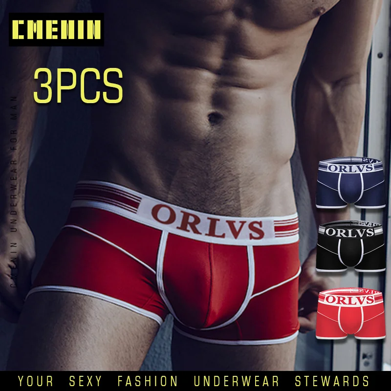 CMENIN 3 шт./лот сексуальные боксеры мужское нижнее белье мужские трусы Cueca мягкие
