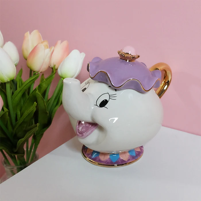 Горячая Распродажа чайный набор с героями мультфильмов Красавица и Чудовище кружка Mrs Potts Chip чайник чашка для друга подарок Быстрая