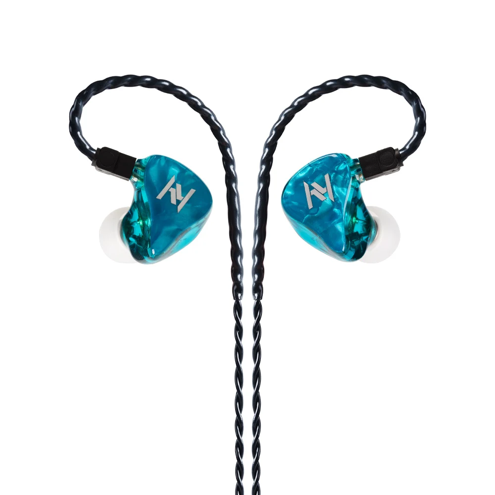 Najtaniej Yinyoo ASH 1BA + 1DD w uchu słuchawka hi fi słuchawki basowe DJ metalowe słuchawki zestaw słuchawkowy z 2PIN odłączany kabel niebieski kolor