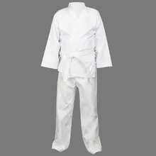 High quality Traditional Karate Uniform kids men women white student Taekwondo dobok Sport style pull-over V-neck jacket Uniform