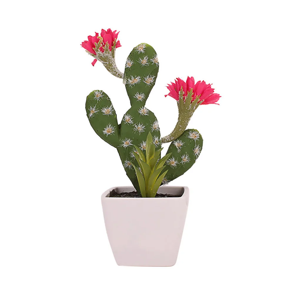 

Garden Simulated Strange Cactus Shape Bonsai Artificial Green Plant Potted Realistic Flower Art Home Decoration Supplies