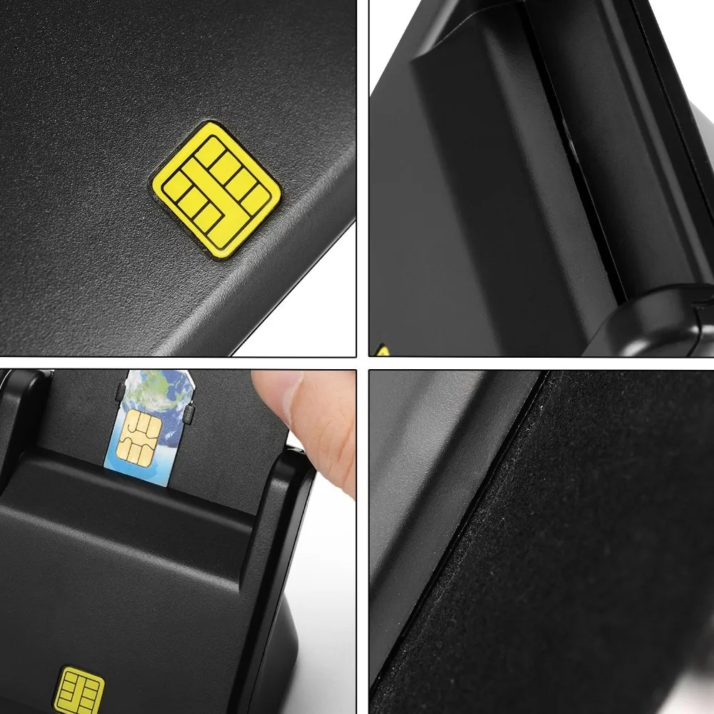 ZW-12026-3 EMV USB Smart Card Reader Writer DOD Military USB Common Access CAC Smart Card Reader ISO7816 For SIM ATMICID Card (4)