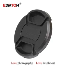 49 52 55 58 62 67 72 77 82 mm Center Pinch Snap-on Front Lens Cap for camera Lens Filters with Strap