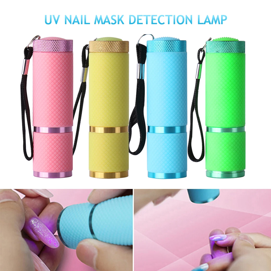 Portable LED Handheld Flashlight Blowing Light Mini Nail UV Bake Light