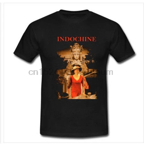 

New Tops Print Letters T Shirt Short Sleeve Men Comfort Soft Crew Neck Indochine Shirt