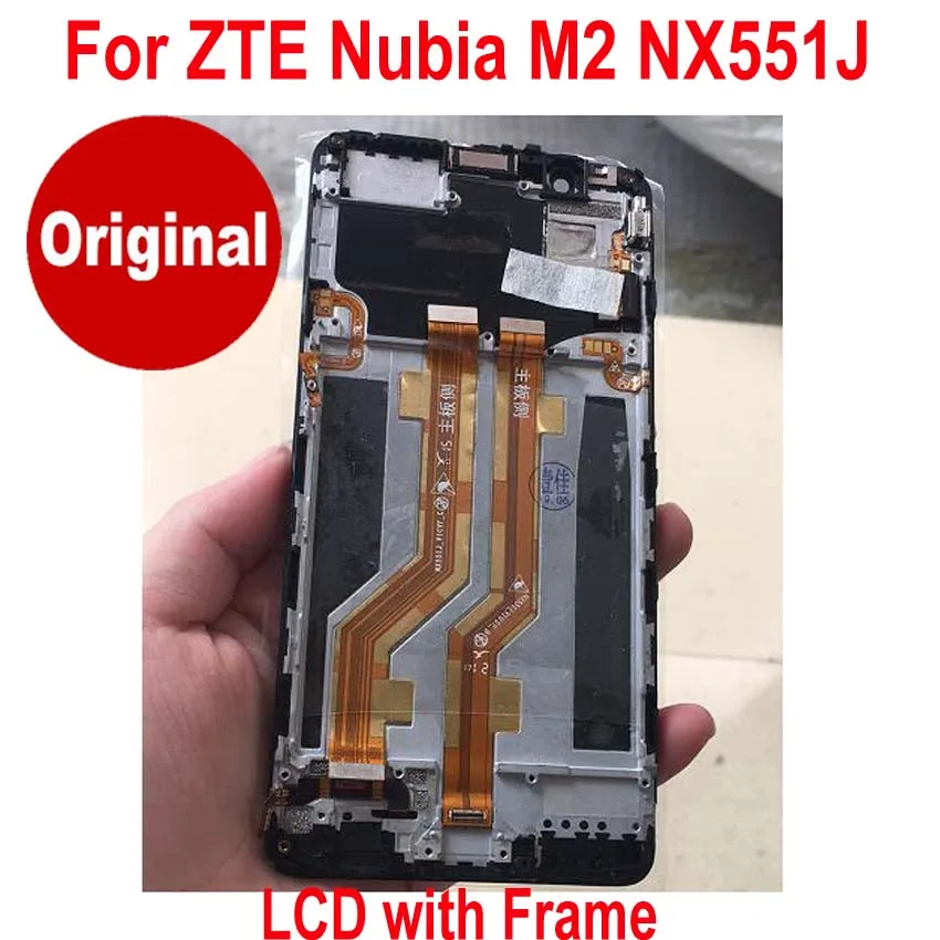 Протестированный рабочий стеклянный датчик для zte Nubia M2 NX551J ЖК-дисплей, сенсорная панель, дигитайзер в сборе или+ рамка