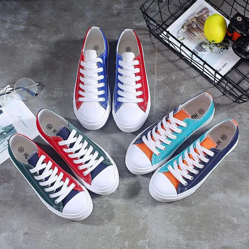 

2019 Women Sneakers Ladies Vulcanized Shoes Lace Up Round Toe Casual Women Shoes Fashion Women Shoes Canvas basket femme