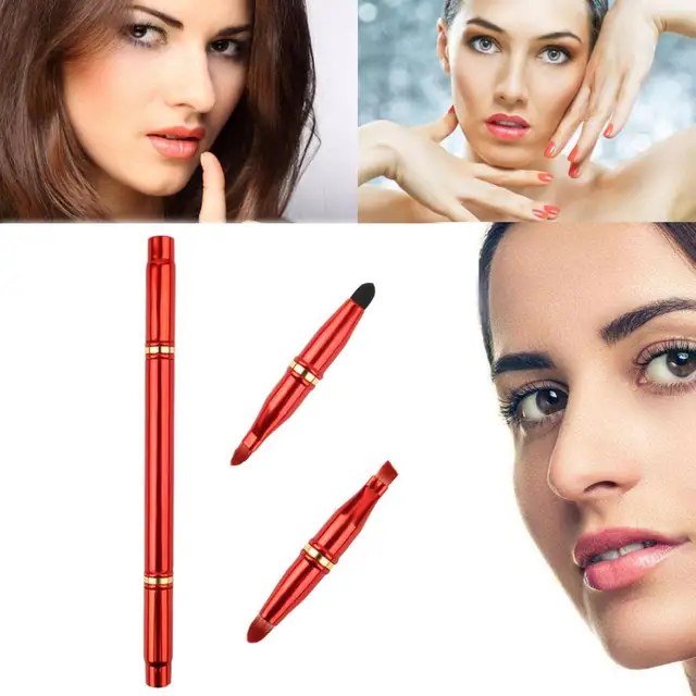Cheap  Brand New 4 heads Multi-function Makeup Brush Retractable metal Eye Eyeshadow Make Up Brush Cosmetics Gold Adjustable Tool  8.4