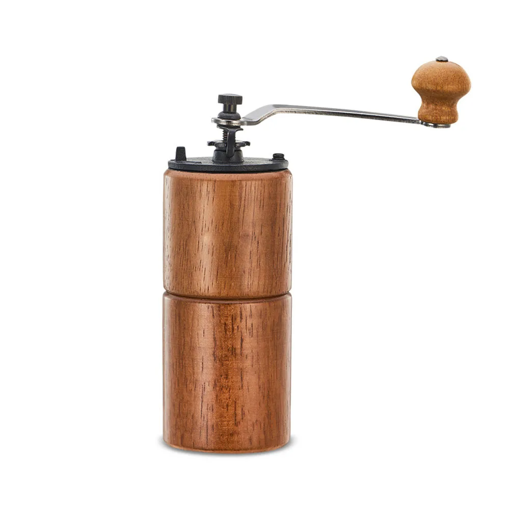 

Kitchen Tools Home Manual Spice Mill Retro Wood Portable Bean Burr Easy Clean Storage Coffee Grinder