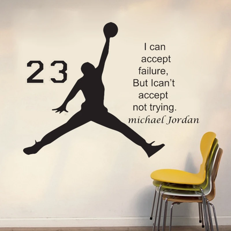 Jordan Basketball Wall Stickers Home Decor Stickers Muraux Wallpaper
