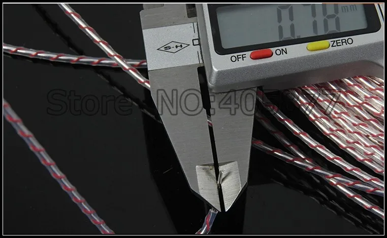 5M Top rated Silver Plated with DIY power cable rca cable speaker cable diy headphone cable per meter
