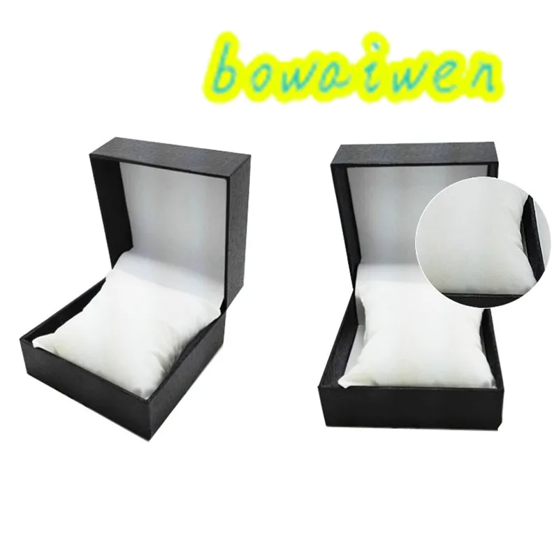 Bowaiwen#0065 прочный настоящее подарок жесткий футляр для браслет ювелирные часы Box populirity черный