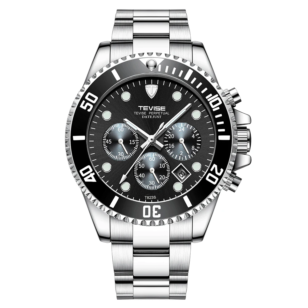Tevise T823 мужские часы часы мужские наручные часы Часы мужские s часы лучший бренд класса люкс мужские спортивные часы Relogio Masculino - Цвет: black black