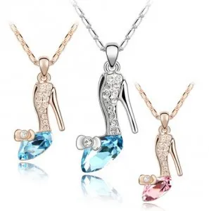 

RNAFASHION No Minimum Order Crystal jewelry wholesale / Austria crystal - crystal shoes Pendant Necklace B146 Free shipping