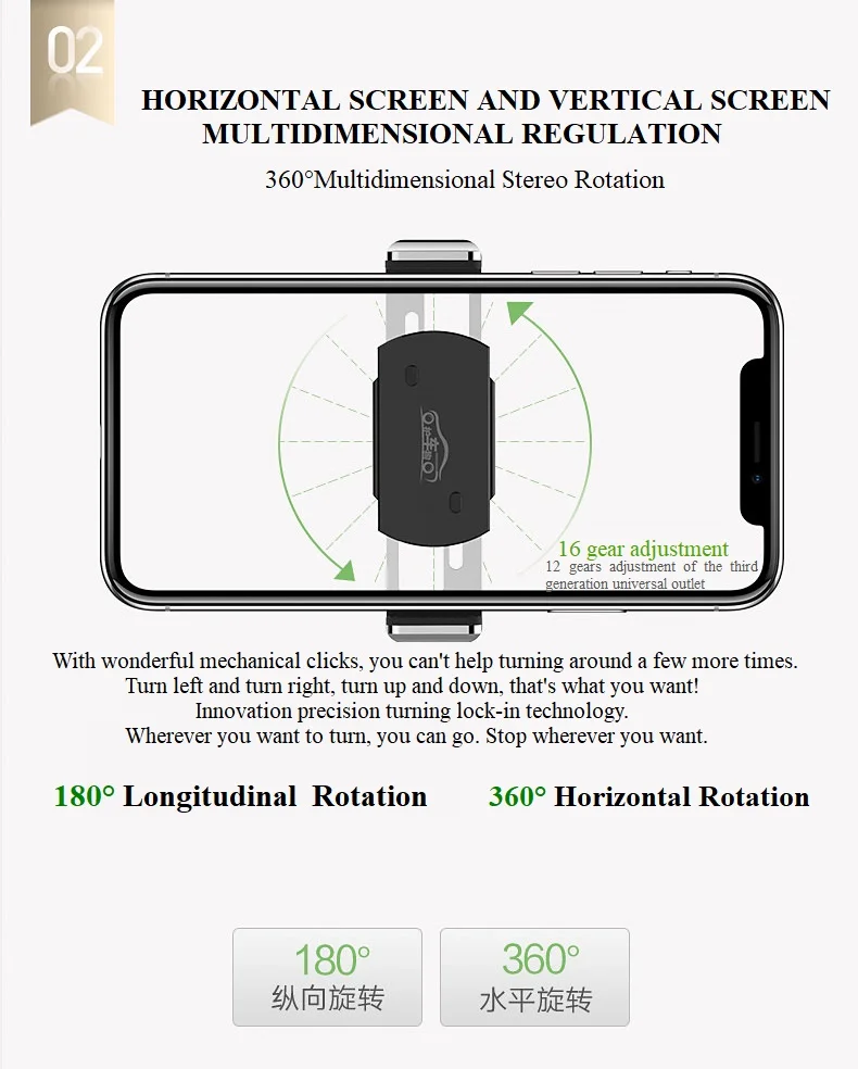 360 ° Универсальный автомобильный держатель мобильного телефона Sat Nav gps PDA устройства