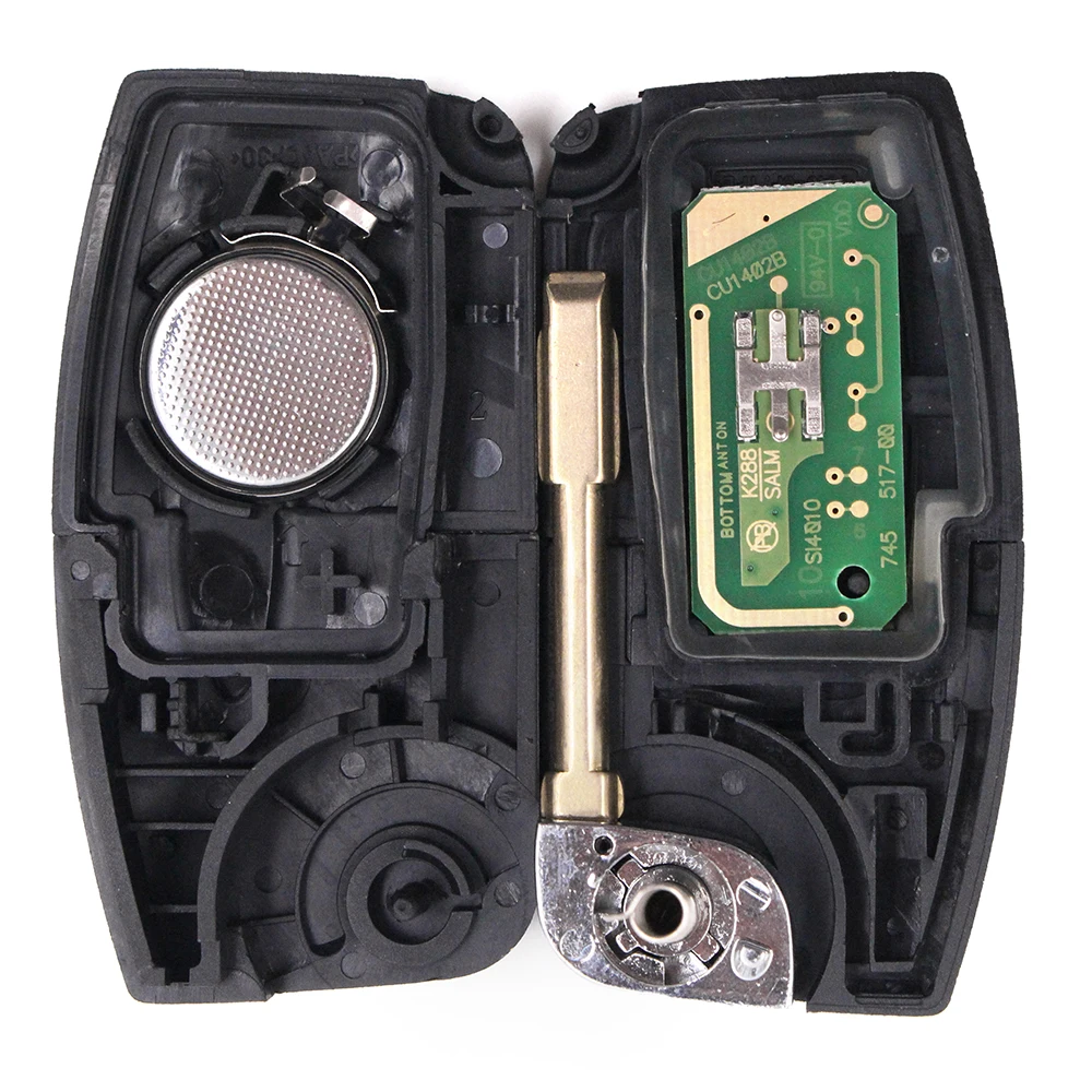 KEYECU складной дистанционный ключ 3 кнопки 433 МГц с 4D60/4D63 чип для Ford BA Сокол FPV XR6 SX территории FO21
