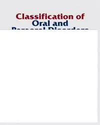 classification of oral and paraoral disorders | Электронные компоненты и принадлежности