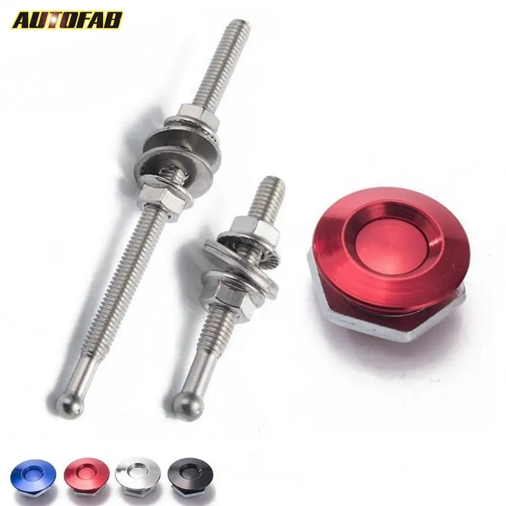 

1.25" Universal Jdm Style Push Button Billet Hood Pins Lock Clip Kit Car Quick Pins For Ford AF-DP016M-32/AF-DP017M-32