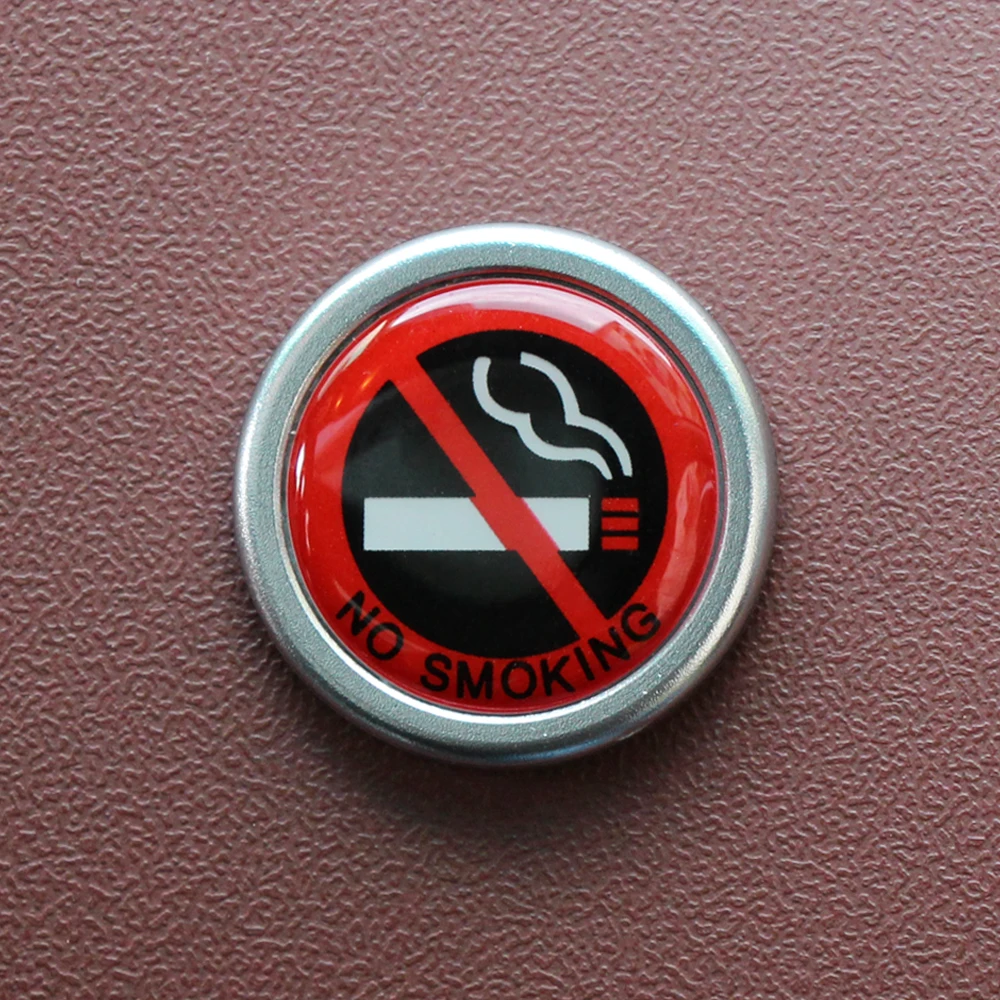 

Aluminum car styling No smoking logo car stickers for kia rio for seat leon ,auto accessories