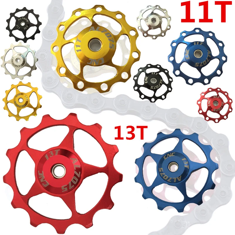 2016 New products 1pcs 11T 13T MTB Mountain Road Bikes Bicycles Rear Derailleur Pulley Roller Idler Bearing Jockey Wheel Parts