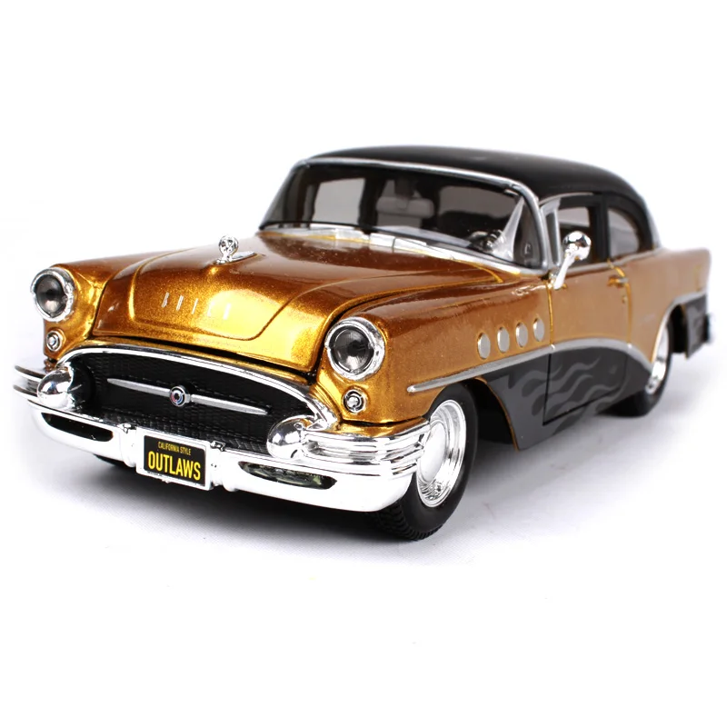 Maisto 1:24 1955 buick century golden retro car diec 200*75*60mm vintage toy car model for collecting old motorcar diecast 32507 Maisto 1:24 1955 buick century golden retro car diec 200*75*60mm vintage toy car model for collecting old motorcar diecast 32507