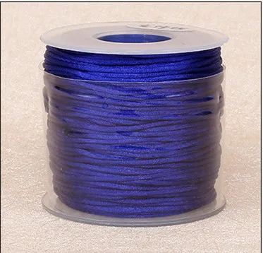 MOQ = 1 шт. 1,3 мм шнуры китайский узел ожерелье в стиле «макраме» браслет леска ювелирные изделия Изготовление DIY аксессуары Хрустальная струна оптом - Цвет: Blue