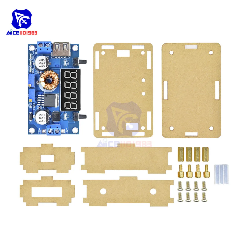 5A CC/CV питание понижающий модуль заряда батареи светодиодный USB Вольтметр Амперметр регулятор напряжения блок питания с Чехол