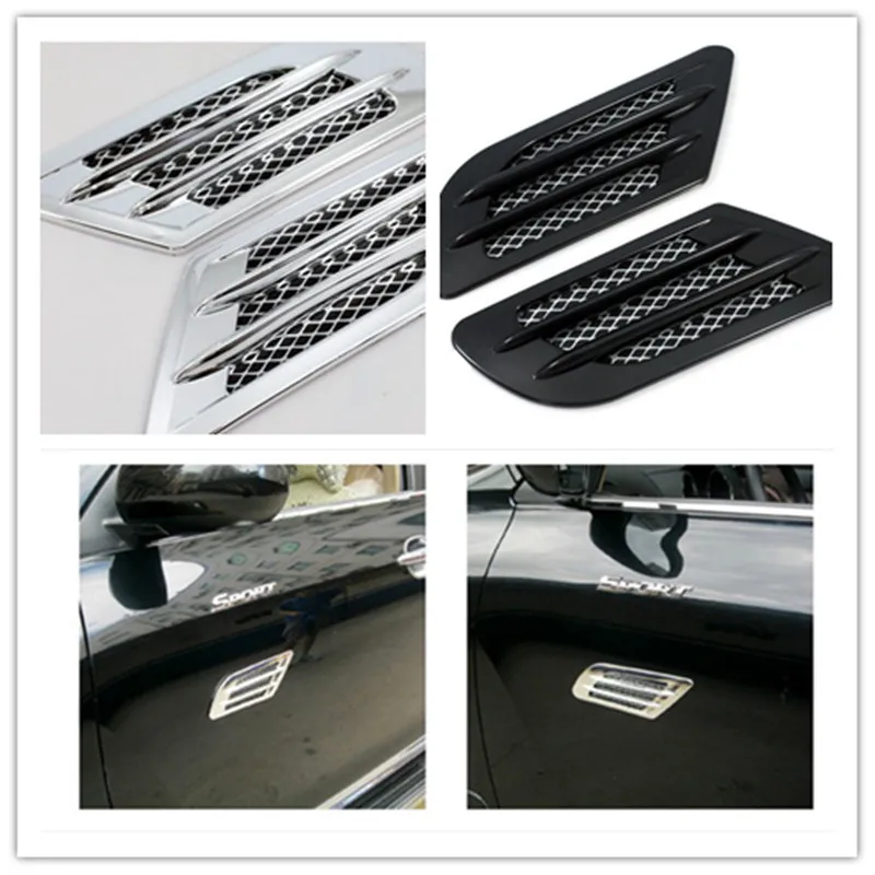 Car Auto Abs Chromium Styling Sticker Simulation Vents Decorative Shark
