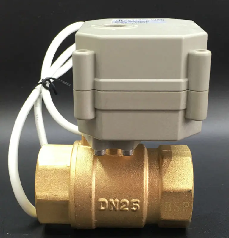 TF25-B2-C CE утвержденный высокое качество с электроприводом клапан DC5V 2/3/5/7 провода NPT/BSP 1 ''DN25 моторизованный шаровой клапан быстрое включение/выключение
