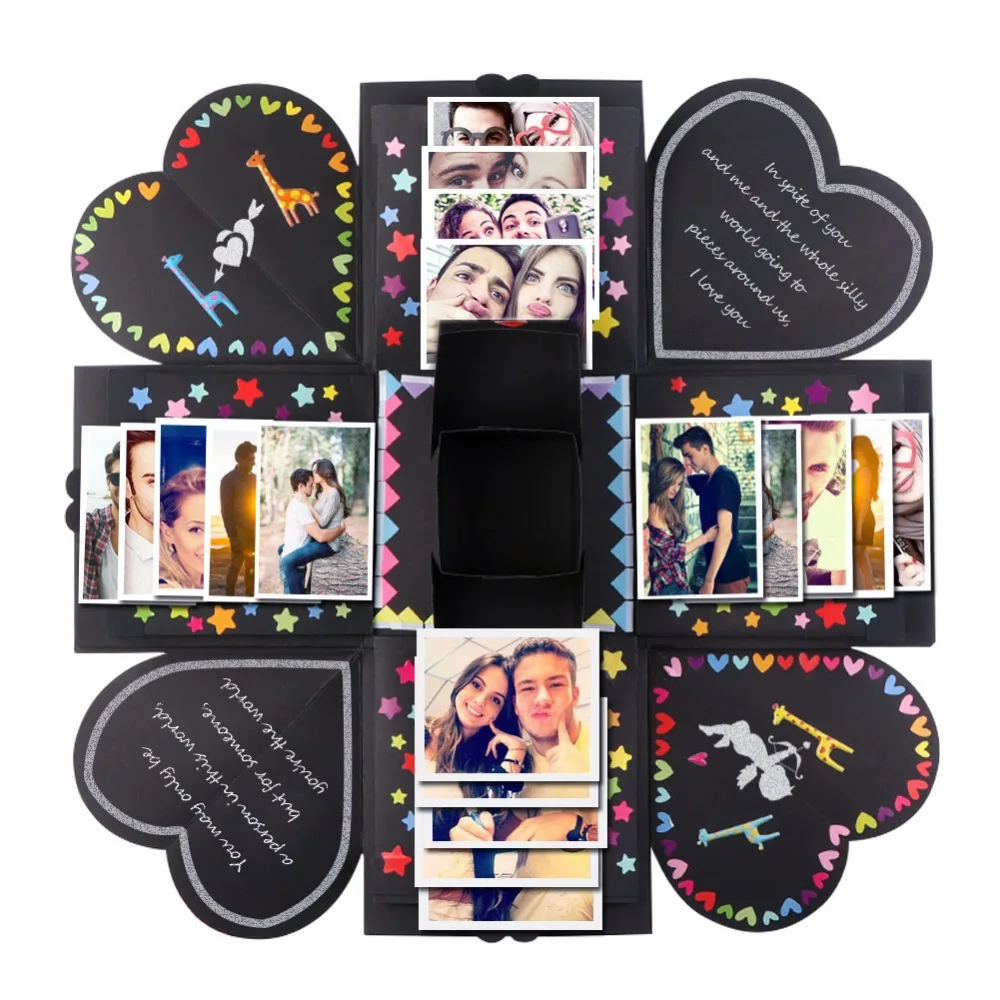 Теплый DIY Explosion Box подарок на день Святого Валентина романтический фотоальбом Love